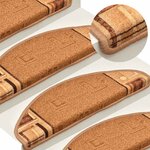 vidaXL Tapis d'escalier autoadhésifs 10 Pièces 65x21x4 cm Beige
