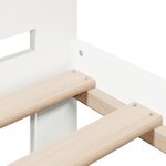 vidaXL Cadre de lit sans matelas blanc 120x190 cm bois de pin massif