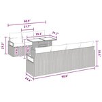 vidaXL Ensemble de canapé de jardin 8 Pièces Marron Poly rotin