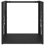 vidaXL Portant de bois chauffage noir 40x40x40 cm