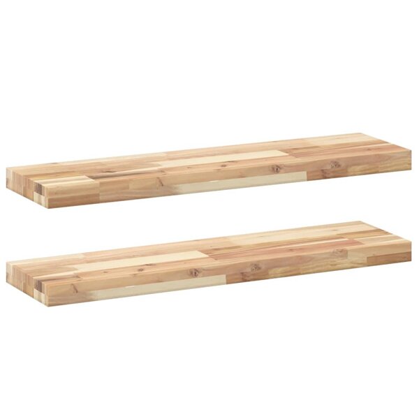 vidaXL Étagères flottantes 2 Pièces 100x20x4 cm acacia massif non traité