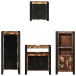 vidaXL Ensemble de mobilier de salle de bain avec étagère 4 Pièces