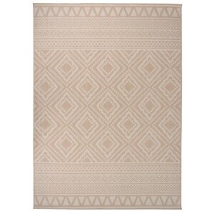 vidaXL Tapis à tissage plat d'extérieur 200x280 cm Rayures brunes