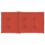 vidaXL Coussins de chaise à dossier bas lot de 4 rouge mélangé tissu