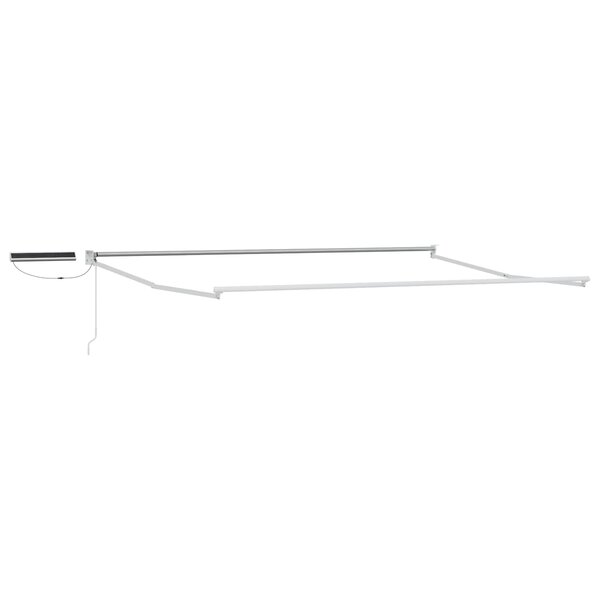 vidaXL Cadre de store rétractable électrique Blanc 5 x 3 m Aluminium