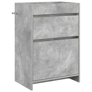 vidaXL Meuble sous lavabo de salle de bain Gris béton