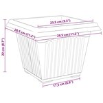 vidaXL Pots de plantes 6 Pièces Noir 28 5 x 28 5 x 22 cm Plastique