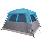 vidaXL Tente de cabine familiale 6 personnes bleu imperméable