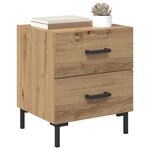 vidaXL Cabinet de chevet avec tiroir Chêne artisanal 40 x 35 x 47 5 cm