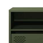 vidaXL Meuble TV vert olive 135x39x43 5 cm acier laminé à froid