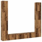 vidaXL Meubles TV muraux 6 Pièces vieux bois bois d'ingénierie