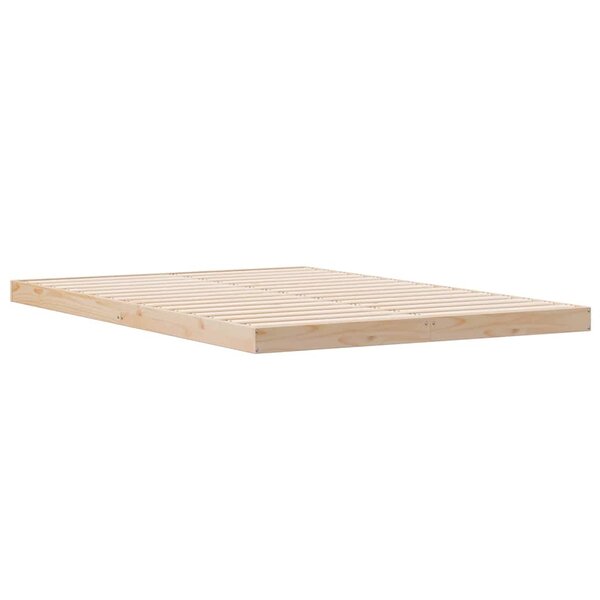 Structure de lit au sol vidaXL Blanc 140x220 cm Bois massif Pin