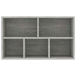 vidaXL Bibliothèque/Buffet Gris béton 50x25x80 cm Bois d’ingénierie