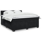 vidaXL Sommier à lattes de lit avec matelas Noir 180x200 cm Velours