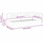 vidaXL Cadre de lit d'angle Bordeaux 90 x 200 cm tissu