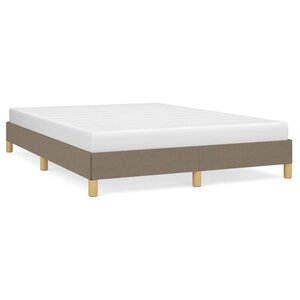 vidaXL Cadre de lit sans matelas taupe 140x190 cm tissu