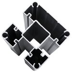vidaXL Ensemble de panneau de clôture WPC 1737x186 cm Noir
