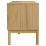 vidaXL Meuble TV FLORO cire marron 114x43x55 cm bois massif de pin