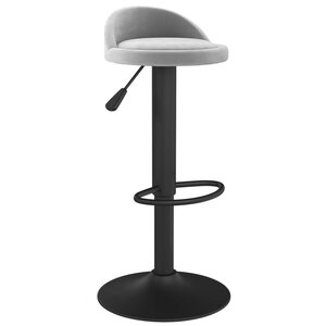 vidaXL Tabouret de bar Gris clair Velours