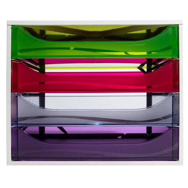 Module De Classement Ecobox Linicolor 4 Tiroirs - Arlequin - Exacompta