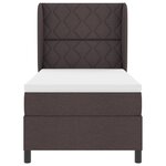 vidaXL Lit à ressorts avec matelas marron foncé  90x200 cm  en tissu
