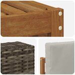 vidaXL Ensemble de canapés d'extérieur 11 pc Naturel et gris clair
