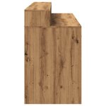 vidaXL Bureau avec lumières LED chêne artisanal bois d'ingénierie