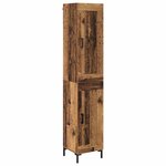 vidaXL Haut Armoire Bois Ancien 34 5 x 34 x 180 cm Bois d'ingénierie