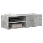 vidaXL Cabinet en Bois Gris béton 100 5 x 39 x 30 cm Bois d'ingénierie