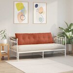vidaXL Coussin de Dos Rouge orange 160 x 50 cm Tissu en velours côtelé