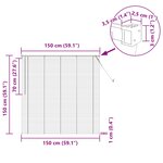 vidaXL Store Vénitien Réglable Gris Argenté 150 x 150 cm PVC