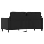 vidaXL Canapé à 2 places Noir 140 cm Similicuir