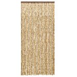vidaXL Moustiquaire Beige et marron 90x220 cm Chenille
