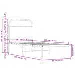 vidaXL Cadre de lit sans matelas 80x200cm chêne sonoma bois ingénierie