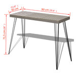 vidaXL Table console 90 x 30 x 71 5 cm Gris