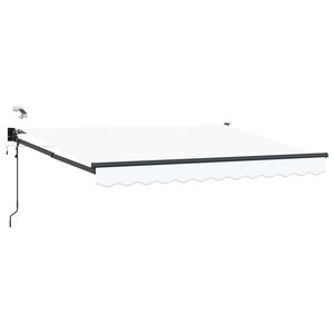 vidaXL Auvent rétractable électrique Blanc 3 5 x 2 5 m
