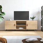 vidaXL Meuble TV chêne sonoma 150x30x50 cm bois d'ingénierie