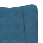 vidaXL Fauteuil relaxant Bleu 63 x 67 x 94 cm Velours