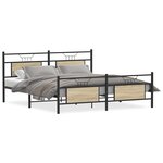vidaXL Cadre de lit en métal sans matelas chêne sonoma 160x200 cm