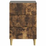vidaXL Cabinet de chevet avec tiroir Chêne fumé 43 x 41 x 66 5 cm