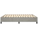 vidaXL Cadre de lit Gris clair 200x200 cm Velours