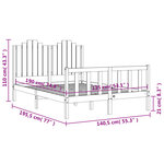 vidaXL Cadre de lit sans matelas bois de pin massif