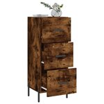 vidaXL Buffet Chêne fumé 34 5x34x90 cm Bois d'ingénierie