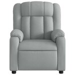 vidaXL Fauteuil de massage inclinable électrique gris clair tissu