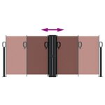 vidaXL Auvent latéral rétractable marron 100x1000 cm