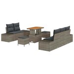 vidaXL Ensemble de canapé de jardin 8 Pièces Gris clair et gris foncé