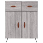 vidaXL Buffet haut Sonoma gris 69 5x34x180 cm Bois d'ingénierie