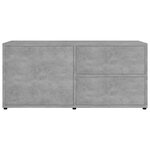 vidaXL Meuble TV Gris béton 80x34x36 cm Bois d'ingénierie