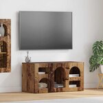 vidaXL Meuble TV Bois ancien 80 x 35 x 40 cm Bois d'ingénierie