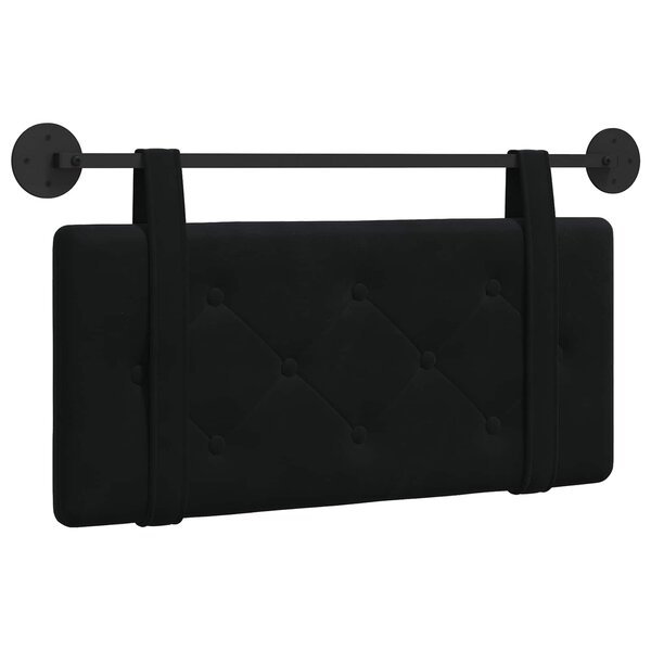 vidaXL Tête de lit suspendue Noir Velours
